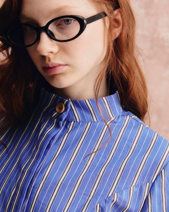Bell blue stripes