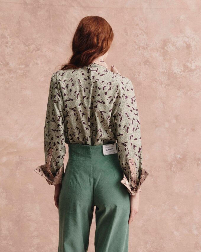 Candy paisley green