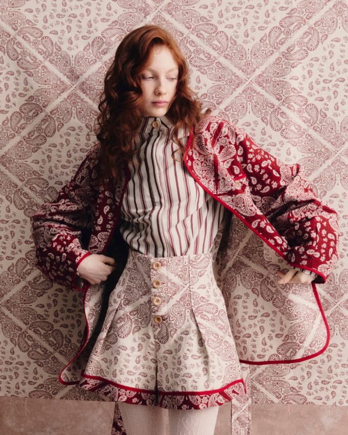 Ginger Paisley Red