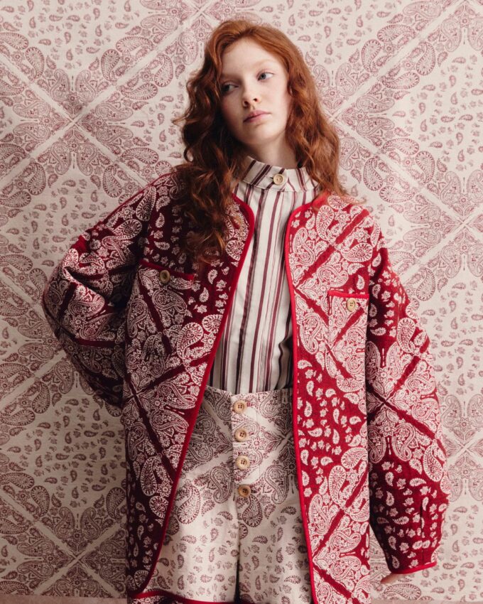 Ginger Paisley Red